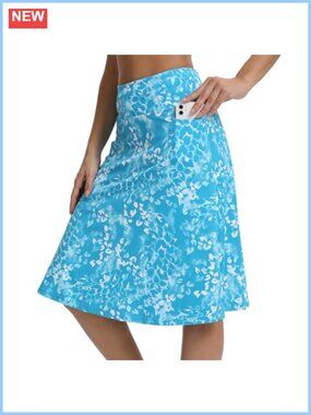 Women's Knee Length Skort with Pockets Athletic Tennis Golf Skirt